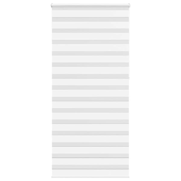vidaXL Rullgardin zebra vit 95x230 cm tyg bredd 90,9 cm polyester