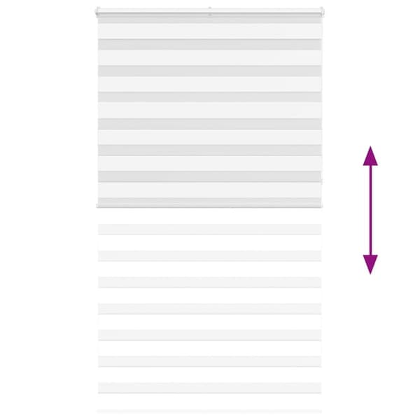 vidaXL Sebragardin hvit 130x230 cm stoff bredde 125,9 cm polyester
