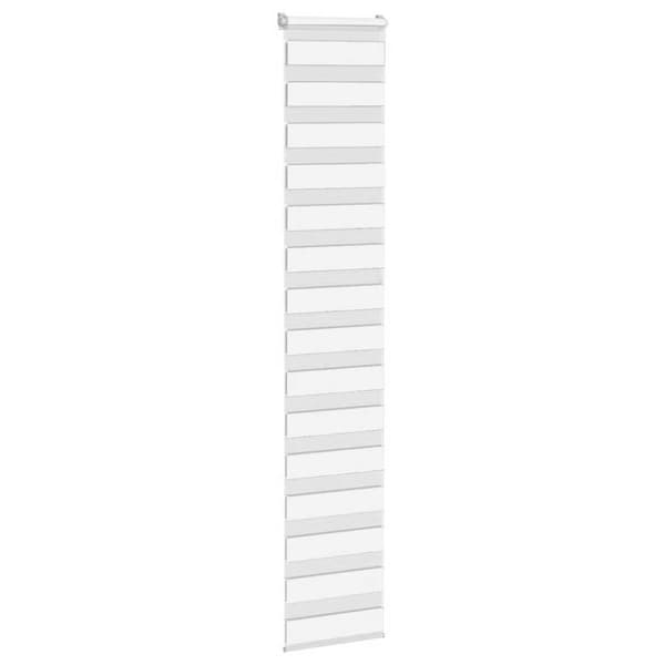 vidaXL Rullgardin zebra vit 40x230 cm tyg bredd 35,9 cm polyester