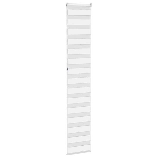 vidaXL Rullgardin zebra vit 40x230 cm tyg bredd 35,9 cm polyester