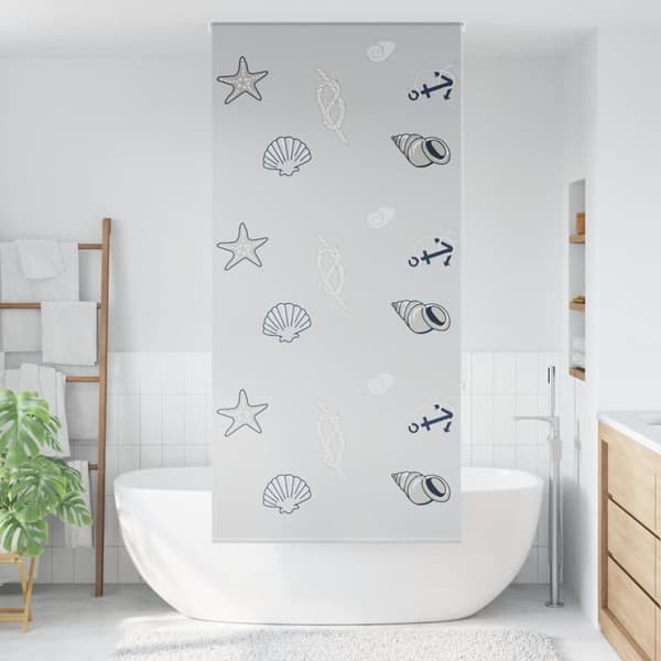vidaXL Rullgardin för dusch 110x240 cm tyg bredd 106 cm