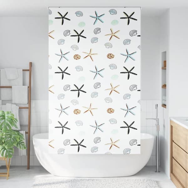 vidaXL Rullgardin för dusch 130x240 cm tyg bredd 126 cm