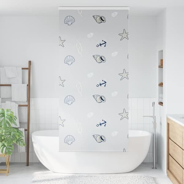 vidaXL Duschrullgardin med kassett 110x240 cm tyg bredd 106 cm