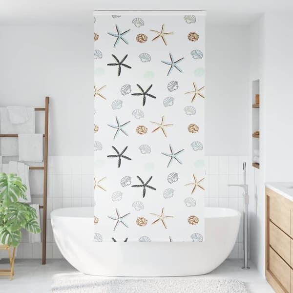 vidaXL Duschrullgardin med kassett 90x240 cm tyg bredd 86 cm