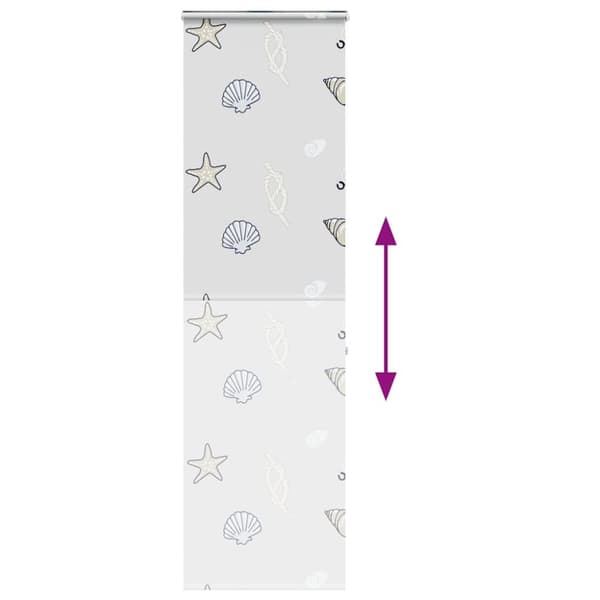 vidaXL Dusjrullgardin med kassett 80x240 cm Stoffbredde 76 cm