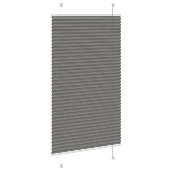vidaXL plisségardin antrasitt 80x100 cm Stoff Bredde 79,4 cm Polyester