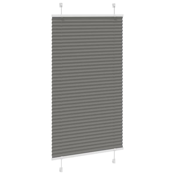 vidaXL Plisserad persienn antracit 75x100cm tyg bredd 74,4cm polyester