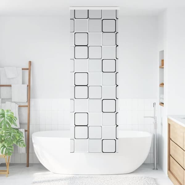 vidaXL Duschrullgardin med kassett 80x240 cm tyg bredd 76 cm