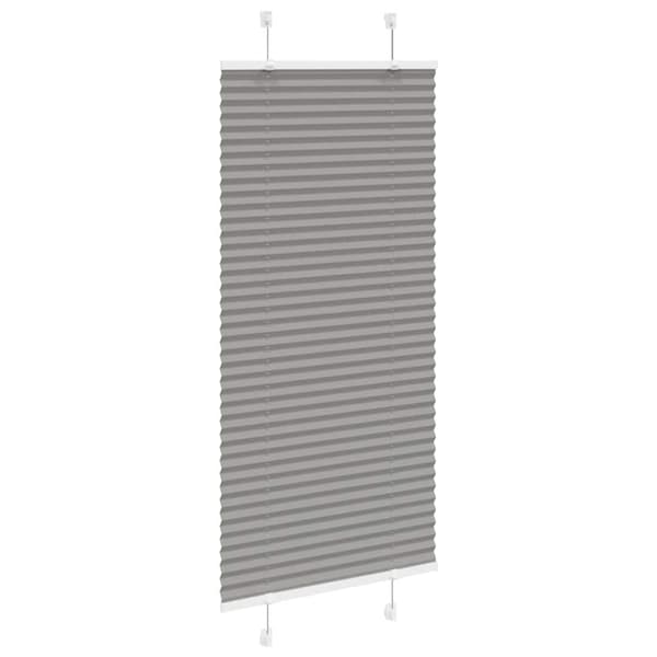 vidaXL plisségardin antrasitt 55x100 cm Stoff Bredde 54,4 cm Polyester