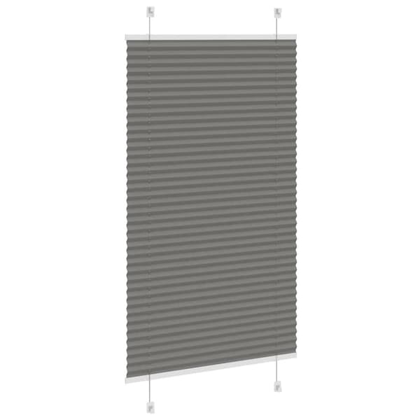 vidaXL Plisségardin Antracit 70x100 cm Stofbredde 69,4 cm Polyester