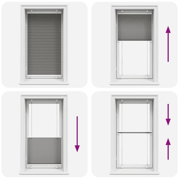 vidaXL Plisségardin Antracit 70x100 cm Stofbredde 69,4 cm Polyester