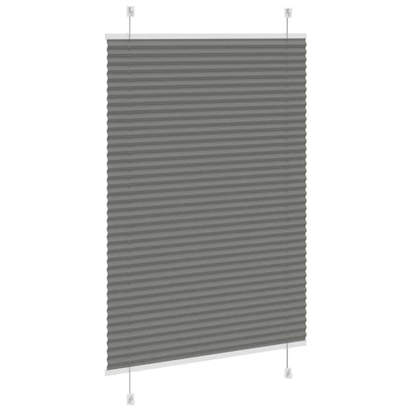 vidaXL plisségardin antrasitt 95x150 cm Stoff Bredde 94,4 cm Polyester