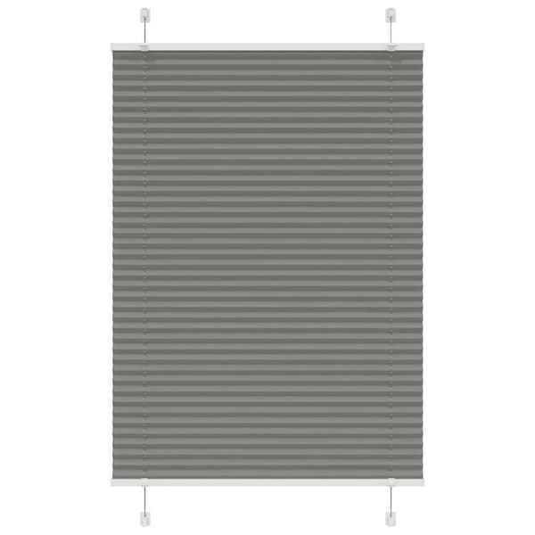 vidaXL plisségardin antrasitt 95x150 cm Stoff Bredde 94,4 cm Polyester