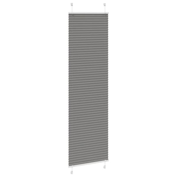 vidaXL plisségardin antrasitt 65x200 cm Stoff Bredde 64,4 cm Polyester