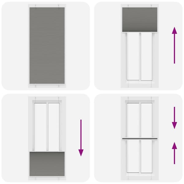 vidaXL plisségardin antrasitt 100x200 cm Stoff Bredde 99,4cm Polyester