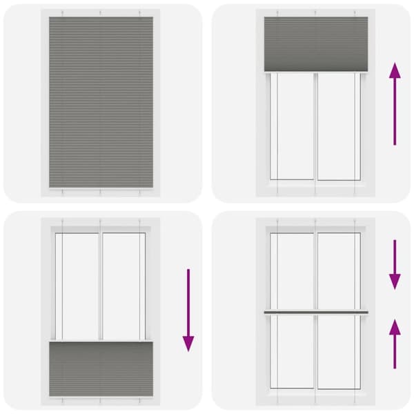 vidaXL Plisserad persienn antracit 115x200 cm tyg bredd 114,4 cm