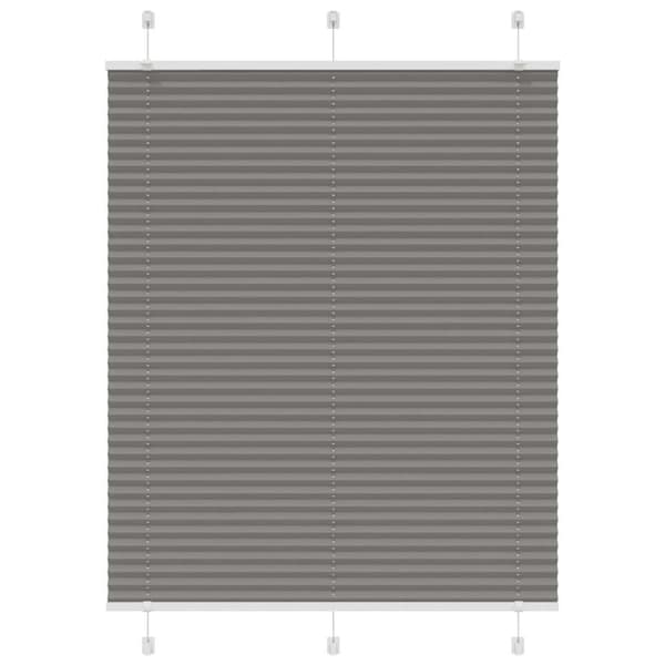 vidaXL plisségardin antrasitt 105x100cm Stoff Bredde 104,4cm Polyester