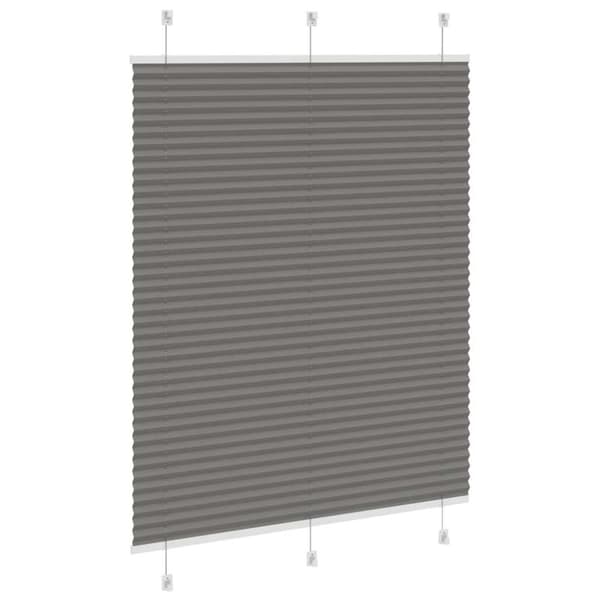 vidaXL plisségardin antrasitt 110x150cm Stoff Bredde 109,4cm Polyester