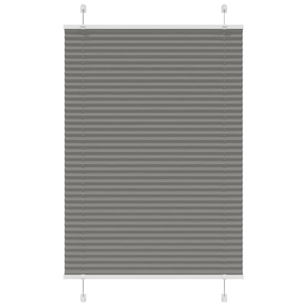 vidaXL plisségardin antrasitt 100x150 cm Stoff Bredde 99,4cm Polyester