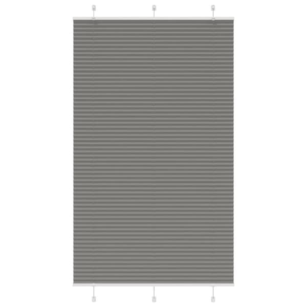 vidaXL plisségardin antrasitt 120x200cm Stoff Bredde 119,4cm Polyester