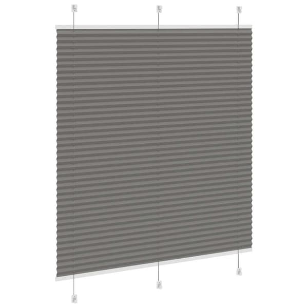 vidaXL plisségardin antrasitt 120x150cm Stoff Bredde 119,4cm Polyester