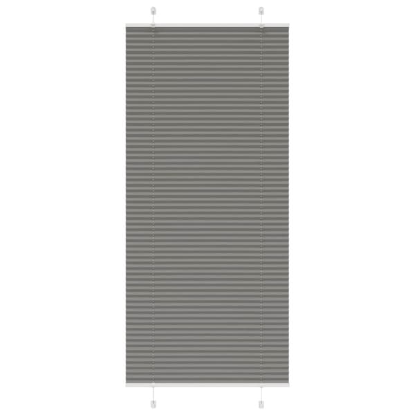 vidaXL plisségardin antrasitt 90x200 cm Stoff Bredde 89,4 cm Polyester