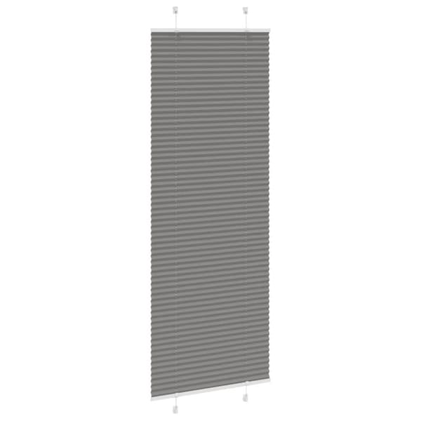 vidaXL plisségardin antrasitt 75x200 cm Stoff Bredde 74,4 cm Polyester
