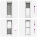 Miniatyrbillede 8 af 11: vidaXL Plisségardin Antracit 40x150 cm Stofbredde 39,4 cm Polyester