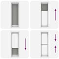 Miniatyrbilde 7 av 11: vidaXL plisségardin antrasitt 60x200 cm Stoff Bredde 59,4 cm Polyester