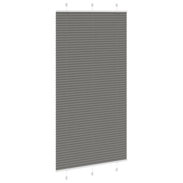 vidaXL Plisserad persienn antracit 105x200 cm tyg bredd 104,4 cm