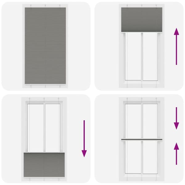 vidaXL Plisserad persienn antracit 105x200 cm tyg bredd 104,4 cm