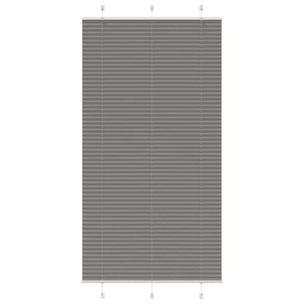 vidaXL Plisserad persienn antracit 105x200 cm tyg bredd 104,4 cm