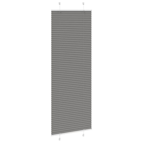 vidaXL Plisségardin Antracit 75x200 cm Stofbredde 74,4 cm Polyester