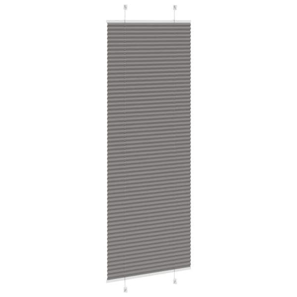 vidaXL Plisségardin Antracit 75x200 cm Stofbredde 74,4 cm Polyester