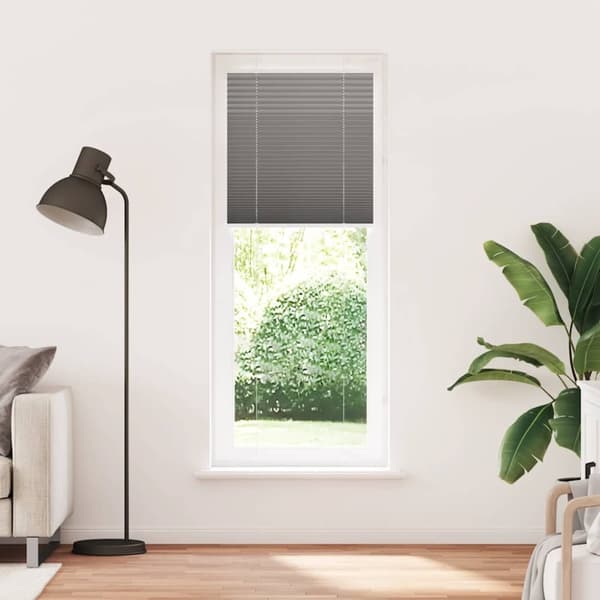 vidaXL Plisségardin Antracit 75x200 cm Stofbredde 74,4 cm Polyester