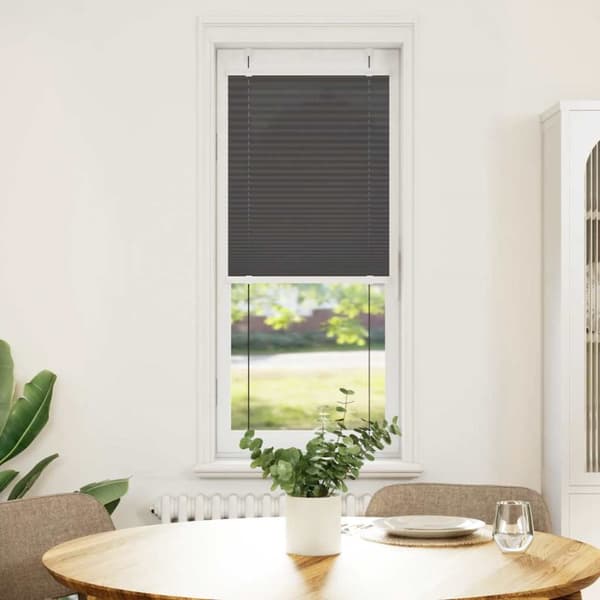 vidaXL Plisségardin Sort 45x100 cm Stofbredde 44,4 cm Polyester