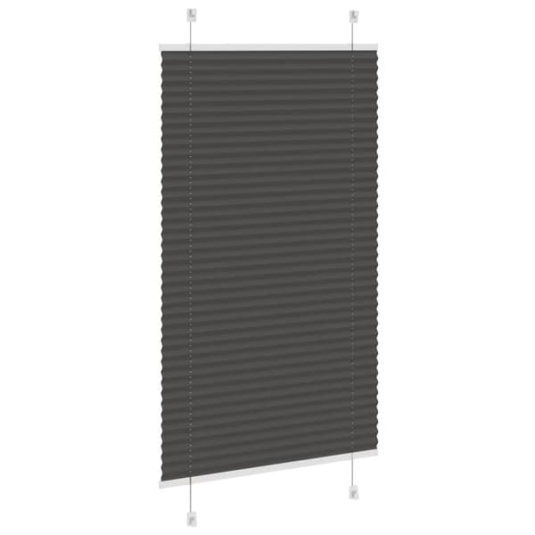 vidaXL plisségardin sort 70x100 cm Stoff Bredde 69,4 cm Polyester