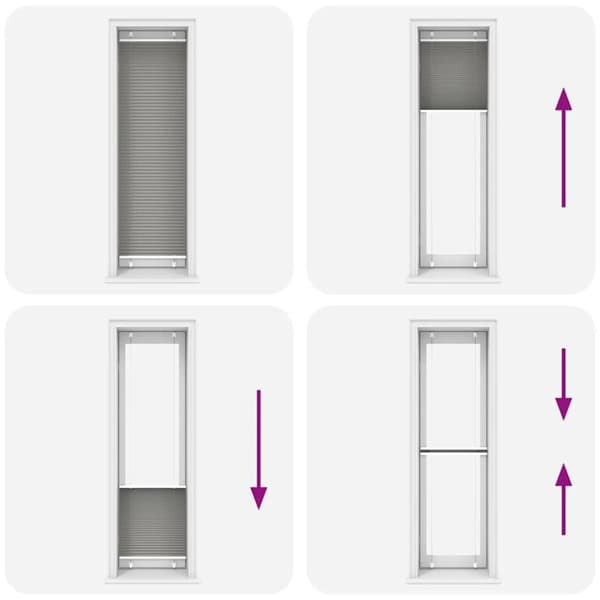 vidaXL laskostettu sokea antrasiitti 60x200 cm kankaan leveys 59,4 cm