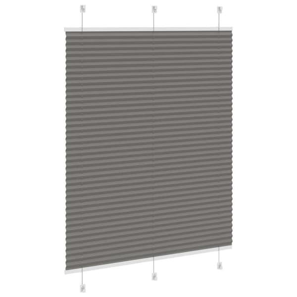 vidaXL plisségardin antrasitt 105x150cm Stoff Bredde 104,4cm Polyester