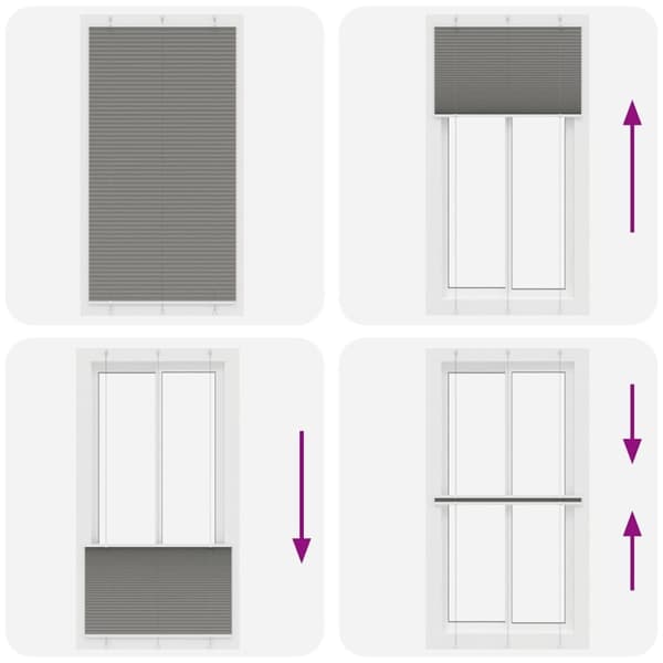 vidaXL Plisségardin Antracit 105x200 cm Stofbredde 104,4 cm Polyester
