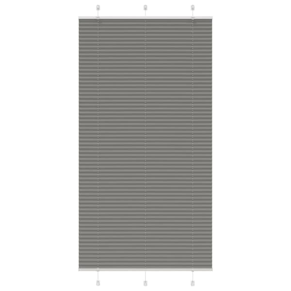 vidaXL Plisségardin Antracit 105x200 cm Stofbredde 104,4 cm Polyester