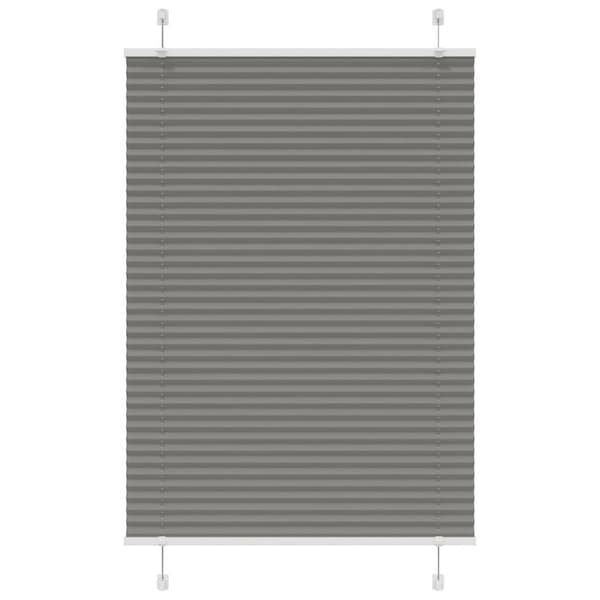 vidaXL Plisségardin Antracit 95x100 cm Stofbredde 94,4 cm Polyester