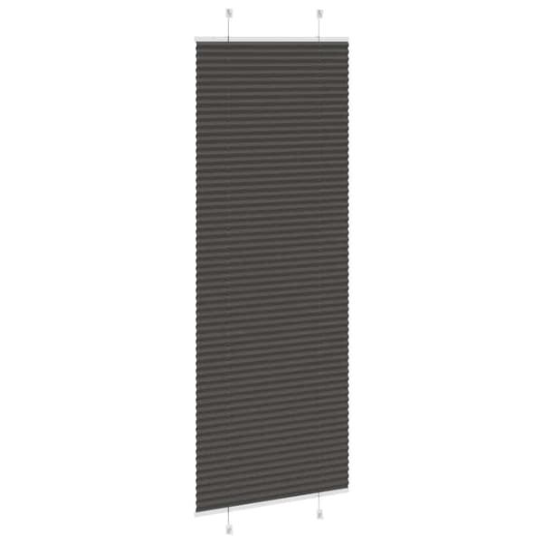 vidaXL plisségardin sort 75x200 cm Stoff Bredde 74,4 cm Polyester