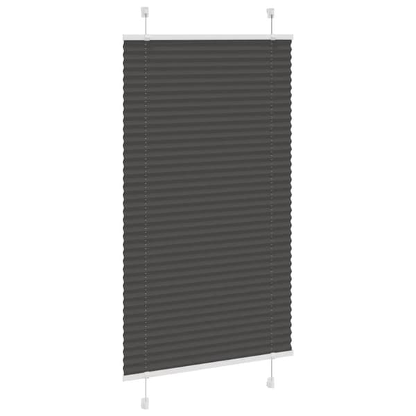 vidaXL Plisserad persienn svart 70x150 cm tyg bredd 69,4 cm polyester