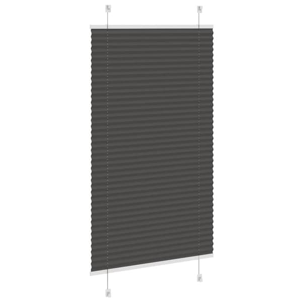 vidaXL Plisserad persienn svart 70x150 cm tyg bredd 69,4 cm polyester