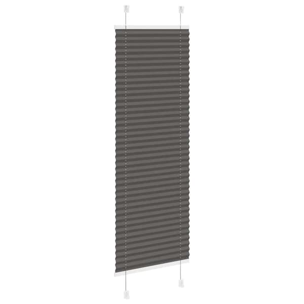 vidaXL Plisségardin Sort 45x150 cm Stofbredde 44,4 cm Polyester