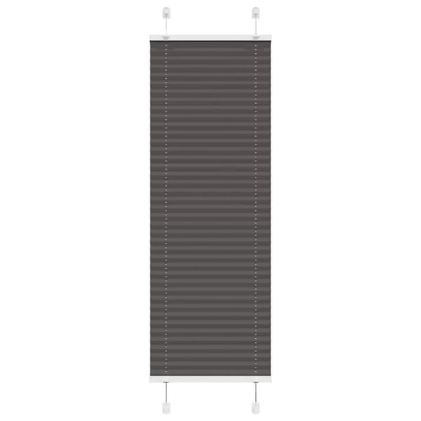 vidaXL Plisségardin Sort 45x150 cm Stofbredde 44,4 cm Polyester
