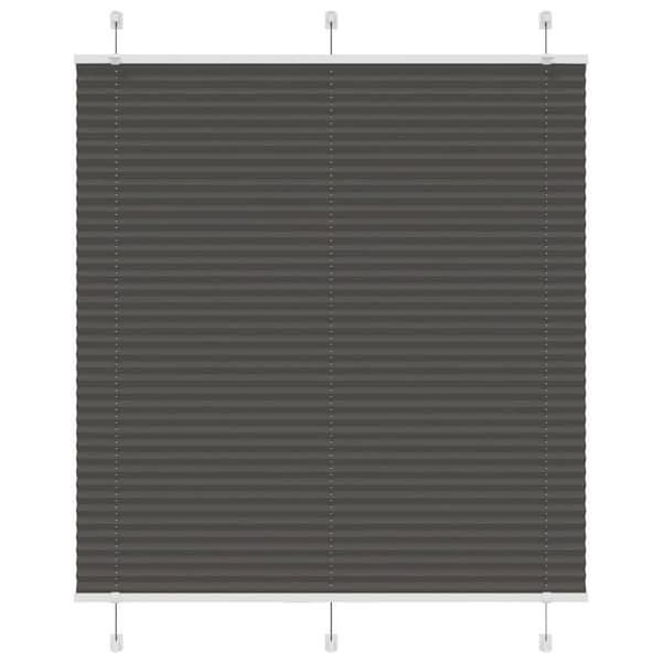 vidaXL plisségardin sort 120x150 cm Stoff Bredde 119,4 cm Polyester