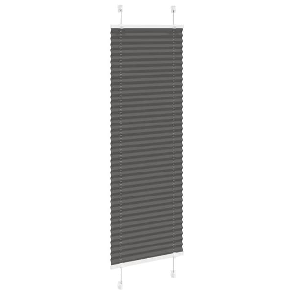 vidaXL Plisségardin Sort 40x150 cm Stofbredde 39,4 cm Polyester