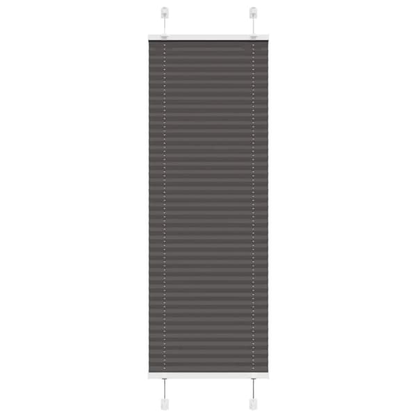 vidaXL Plisségardin Sort 40x150 cm Stofbredde 39,4 cm Polyester